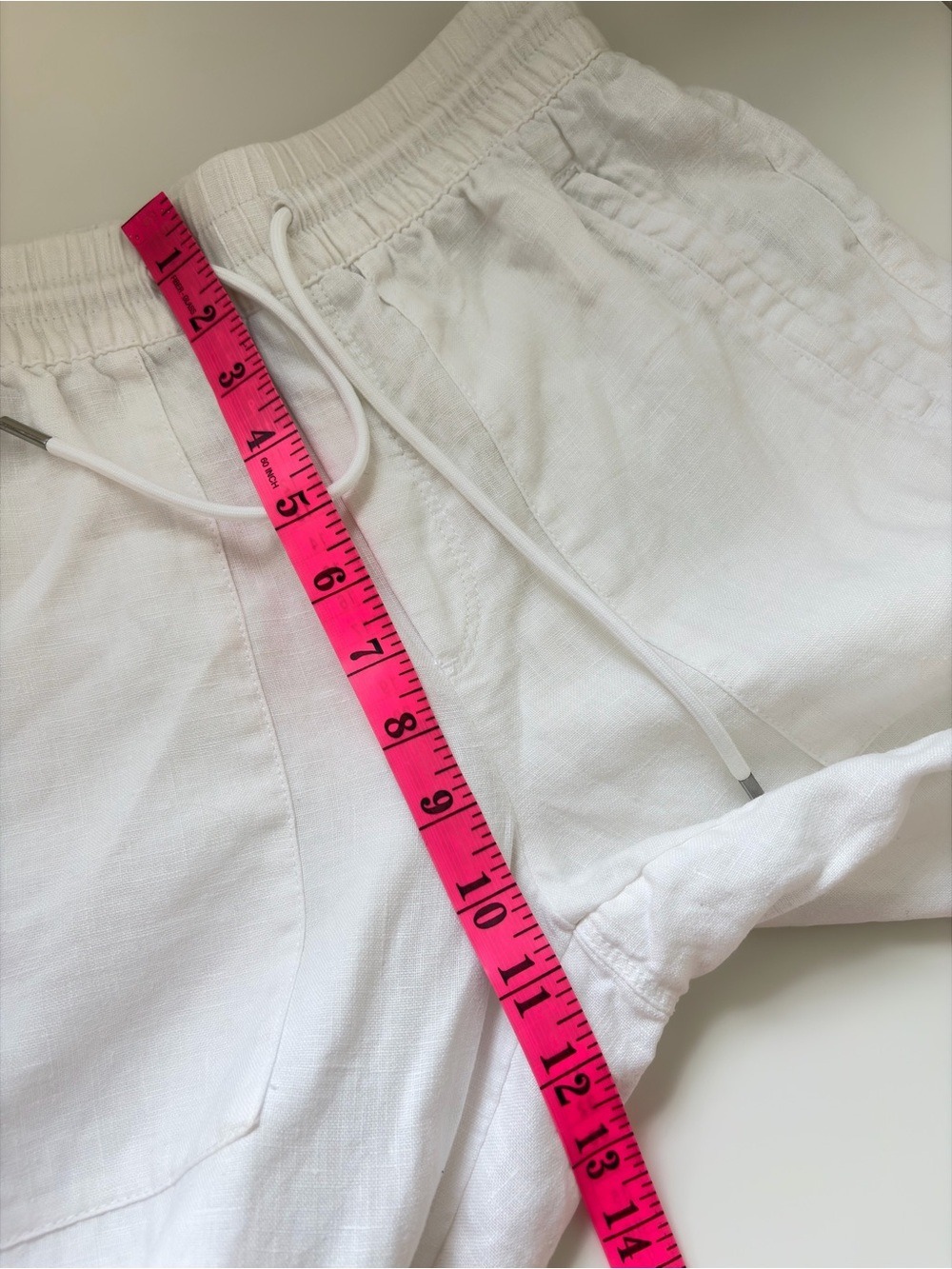 Athleta Retreat White 100% Linen Drawstring Joggers - Picture 12 of 13